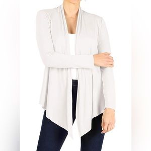 Old Navy | open-front drapey long-sleeved cardigan, ivory. Size S